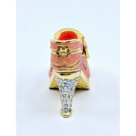 Perry Borrelli enameled and jeweled shoe shaped trinket box - Picture 4 of 9